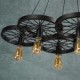 Loft Pendant Lights/Wheel Chandelier/Rustic/Vintage/Retro/Country/Dining/Entry/Game/Metal+Painting