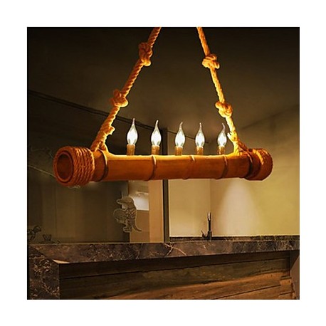 Cafe Pastoral Nostalgia Decorative Bamboo Chandelier