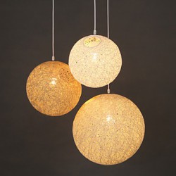 E27 15CM Line 1M Contemporary And Contracted Spherical Cany Art Lamp Hemp Ball Pendant Lamp Led Light