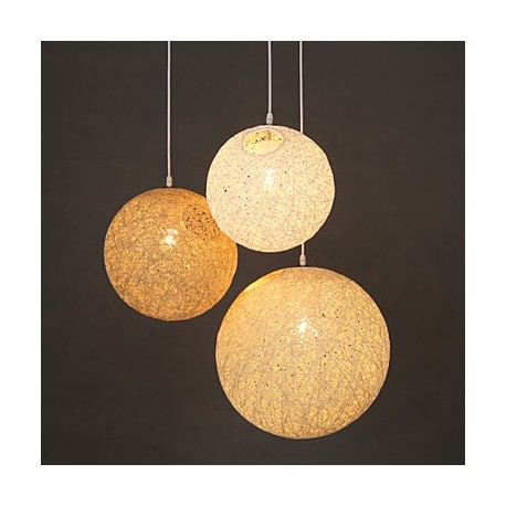 E27 15CM Line 1M Contemporary And Contracted Spherical Cany Art Lamp Hemp Ball Pendant Lamp Led Light