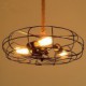 Vintage American Lron Rope Creative Industrial Fan Chandelier