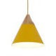 Mini Artistic Cone Pendant Lamp/1 Light/Mordern Simplicity/Finish Black/White/Yellow/Aluminum & Wooden Droplight
