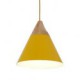 Mini Artistic Cone Pendant Lamp/1 Light/Mordern Simplicity/Finish Black/White/Yellow/Aluminum & Wooden Droplight