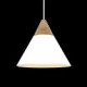 Mini Artistic Cone Pendant Lamp/1 Light/Mordern Simplicity/Finish Black/White/Yellow/Aluminum & Wooden Droplight