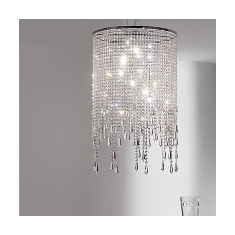 40W Modern/Contemporary Crystal Metal Pendant Lights Living Room