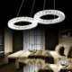 8 Shape LED Crystal Ceiling Pendant Light Chandeliers Lighting Fixtures with 38W CE FCC ROHS