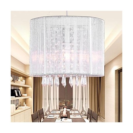 Silver Cloth Crystal Chandelier