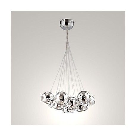 10 Watt Modern/Contemporary / Globe Bulb Included Chrome Metal Pendant Lights