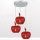 Woven Aluminum Chandelier With Three Head Lamp Apple Restaurant A