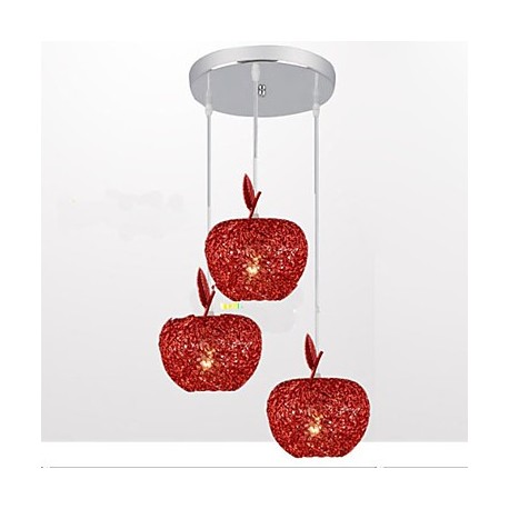 Woven Aluminum Chandelier With Three Head Lamp Apple Restaurant A