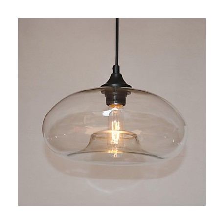 Modern Characteristic 1 Light Pendant With Transparent Shade