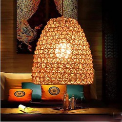  Retro Round Rattan Garden Balcony Lamp Shade Study