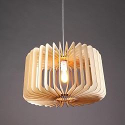 40W Modern/Contemporary / Traditional/Classic / Country / Vintage / Lantern Painting Wood/Bamboo Pendant LightsLiving Room / Bed