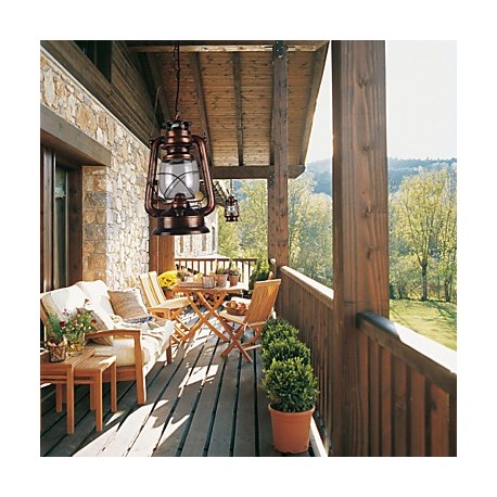Max 60W Country / Lantern Mini Style Bronze Pendant Lights Living Room / Bedroom / Dining Room