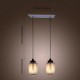 Modern Glass Pendant Lights with 2 Lights in Transparent Bottle Design