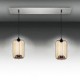 Modern Transparent Glass Pendant Lights with 2 Lights in Bubble Design