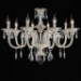 8-Light The style of palace Glass Chandelier With Candle Bulb