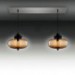 Modern Transparent Glass Pendant Lights with 2 Lights in Bubble Design