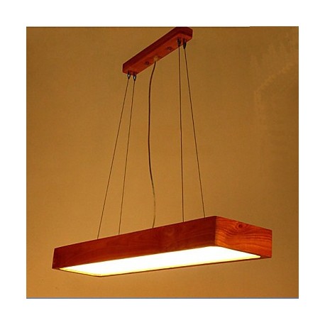 Simple High-end Solid Wood LED Office Dining Room Balcony Pendant