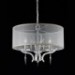 60W Crystal Modern Pendant with 3 Lights and Semitransparent PVC Shade