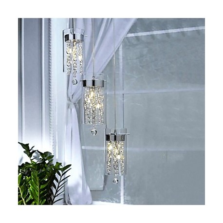 Artistic Crystal Pendant Lights with Glass Shades