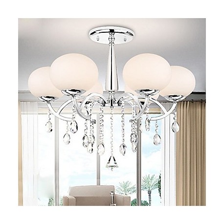 Max 40W Modern/Contemporary Crystal Electroplated Metal Chandeliers Living Room / Dining Room