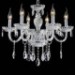 6-Light The style of palace Glass Chandelier With Candle Bulb