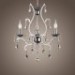 Crystal Chandelier with 3 Lights in Metal