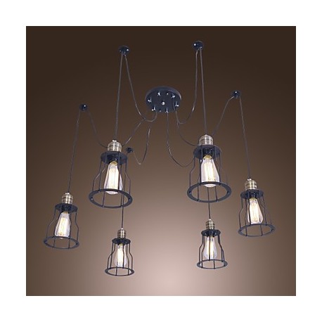 Max 60W Traditional/Classic / Vintage Mini Style Painting Chandeliers Living Room / Bedroom / Dining Room / Kitchen / Entry
