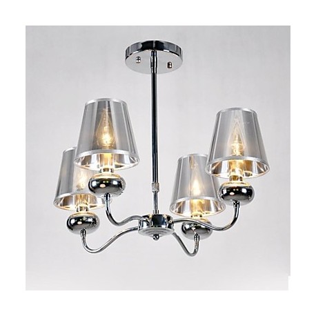 Maximum60W Modern/Contemporary Mini Style Electroplated Metal Chandeliers / Pendant Lights / Flush MountLiving Room / Bedroom / 