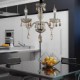 3-Light The style of palace Glass Chandelier With Candle Bulb