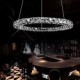 LED Crystal Pendant Light Lighting Modern Single D60CM Three Sides K9 Crystal Indoor Ceiling Lights Lamp Fixtures