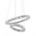LED Crystal Pendant Lights Lighting Modern 2 Rings Three Sides K9 Crystal Indoor Ceiling Lights Lamp Fixtures