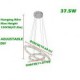 LED Crystal Pendant Lights Lighting Modern 2 Rings Three Sides K9 Crystal Indoor Ceiling Lights Lamp Fixtures