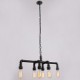 Water Pipe Retro Plating 6Light Painting Pendant