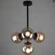 LED Glass Ball Iron Beanstalk Restaurant Molecular Ceiling Lamps