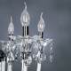 Elegant Crystal Chandelier with 6 Lights in Candle Bulb