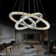 LED Pendant Lamps Amber and Clear K9 Crystal Chandelier Lights Lighting with 3 Ring CE&UL&FCC