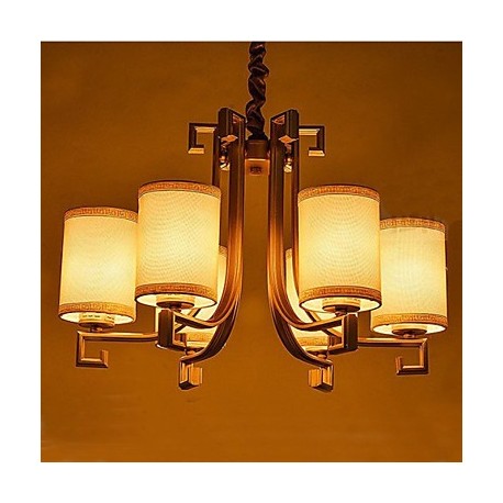 The New Chinese Style Chandelier Iron Copper Imitation Air living Room Lamps
