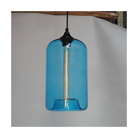 Bottle Design Pendant, 1 Light, Minimalist Iron Painting