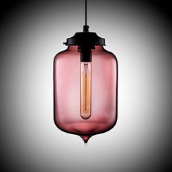 Bottle Design Pendant, 1 Light, Minimalist Iron Painting