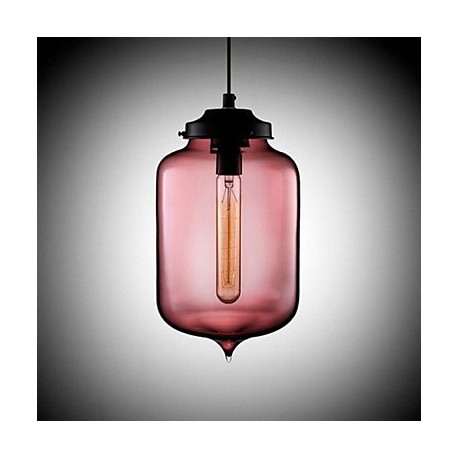 Bottle Design Pendant, 1 Light, Minimalist Iron Painting