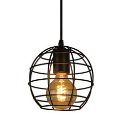 Globe Shape Europe Style Vintage Chandeliers for Dining Room,Black