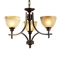 Elegant Chandelier with 3 Lights in Warm Light