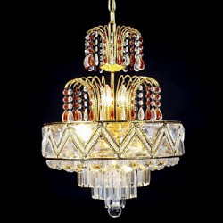 max 40w Traditional/Classic Crystal Painting Metal Chandeliers Living Room