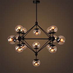 Chandeliers 15 Lights/Glass Ball Lights/ Retro Living Room / Hallway / Outdoors / Garage Metal