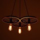 Loft Retro Restaurant Bar Pendant Lamps American country wrought iron chandeliers industrial style wheels