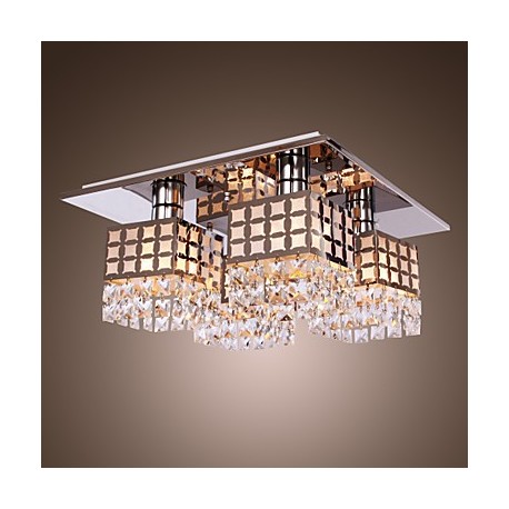 Chandelier Modern Crystal Stainless Living 4 Lights