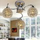 Max40W Modern/Contemporary Crystal / Bulb Included Electroplated Metal Pendant Lights / Flush Mount Bedroom / Dining Room / Hall