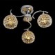 Max40W Modern/Contemporary Crystal / Bulb Included Electroplated Metal Pendant Lights / Flush Mount Bedroom / Dining Room / Hall